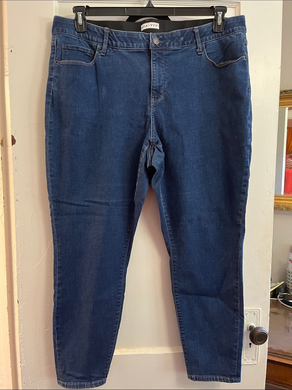 Ava & Viv Women's Dark Indigo Skinny Jeans